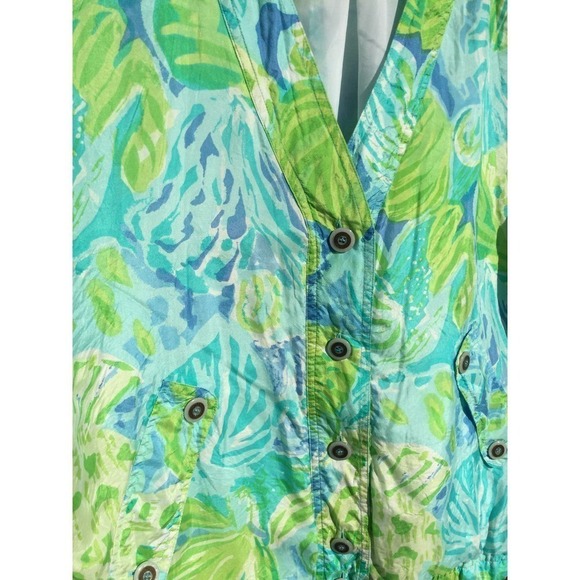 Vtg Mureli silk jacket size medium m green tropical track suit 1980s windbreaker - Picture 2 of 12